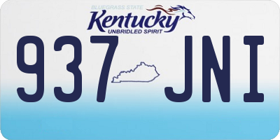 KY license plate 937JNI