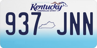 KY license plate 937JNN