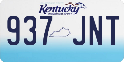 KY license plate 937JNT
