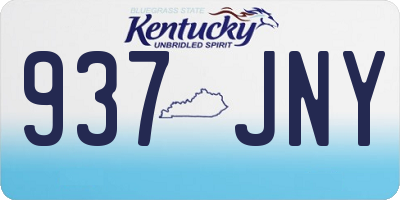 KY license plate 937JNY