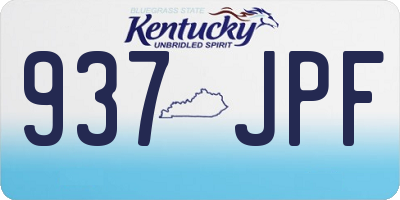 KY license plate 937JPF