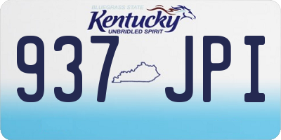 KY license plate 937JPI