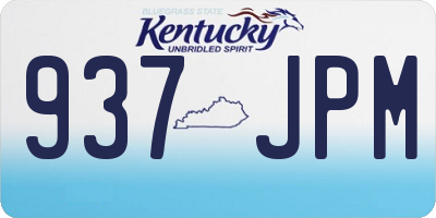 KY license plate 937JPM