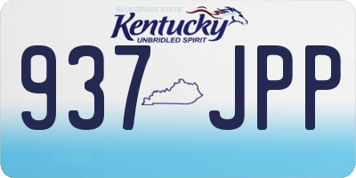 KY license plate 937JPP
