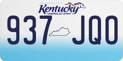 KY license plate 937JQO
