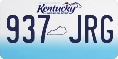 KY license plate 937JRG