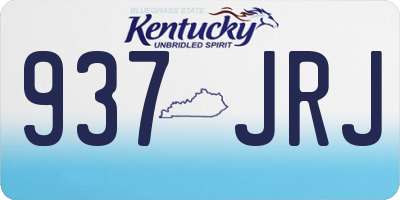 KY license plate 937JRJ