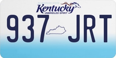 KY license plate 937JRT