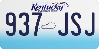 KY license plate 937JSJ