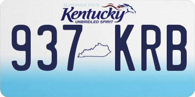 KY license plate 937KRB