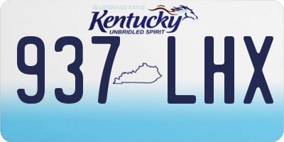 KY license plate 937LHX