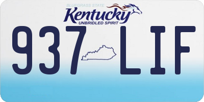 KY license plate 937LIF