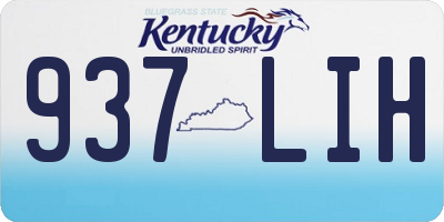 KY license plate 937LIH