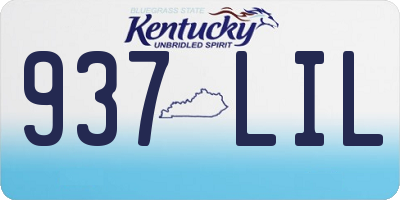 KY license plate 937LIL