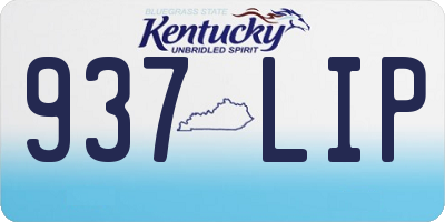 KY license plate 937LIP