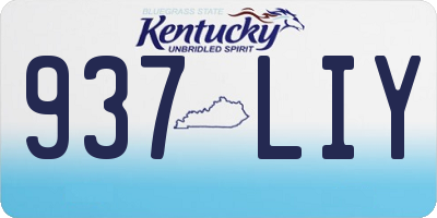 KY license plate 937LIY