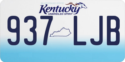 KY license plate 937LJB