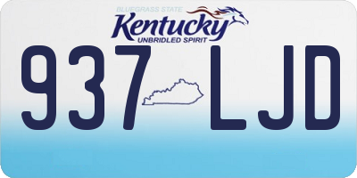 KY license plate 937LJD