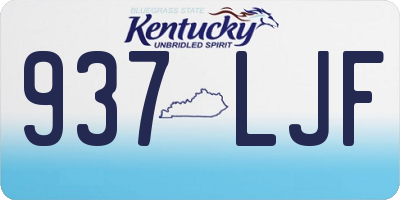 KY license plate 937LJF