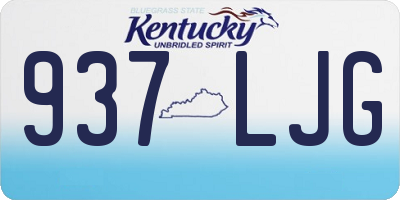 KY license plate 937LJG