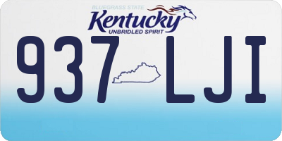 KY license plate 937LJI