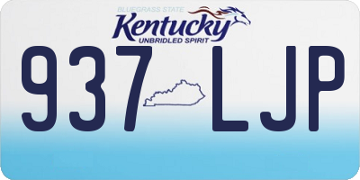 KY license plate 937LJP