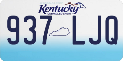 KY license plate 937LJQ