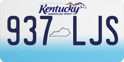 KY license plate 937LJS