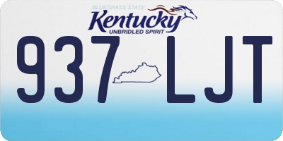 KY license plate 937LJT