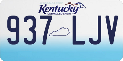 KY license plate 937LJV