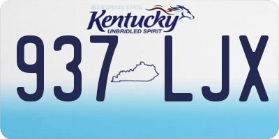 KY license plate 937LJX