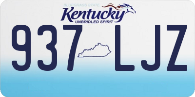 KY license plate 937LJZ
