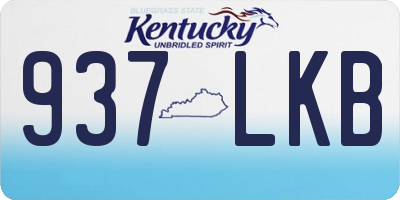 KY license plate 937LKB