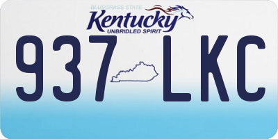 KY license plate 937LKC