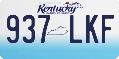 KY license plate 937LKF