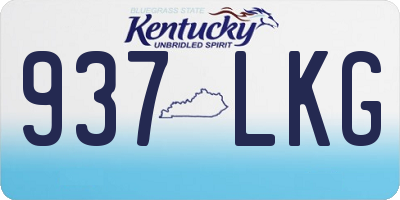KY license plate 937LKG