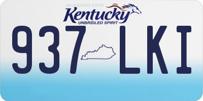 KY license plate 937LKI