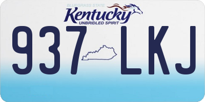 KY license plate 937LKJ