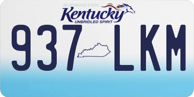 KY license plate 937LKM