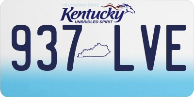 KY license plate 937LVE