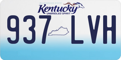KY license plate 937LVH