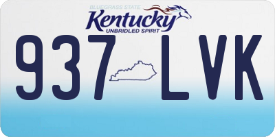 KY license plate 937LVK