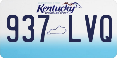 KY license plate 937LVQ