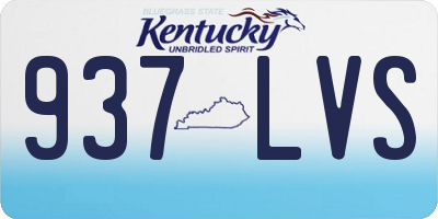 KY license plate 937LVS