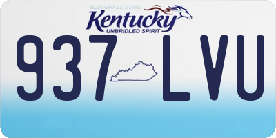 KY license plate 937LVU