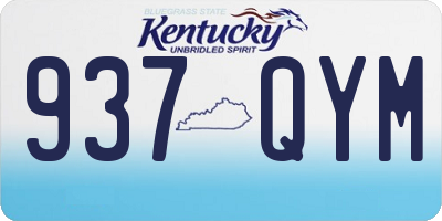 KY license plate 937QYM