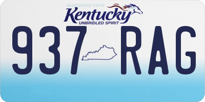 KY license plate 937RAG