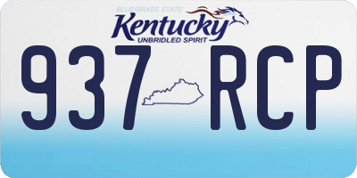 KY license plate 937RCP
