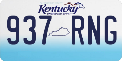 KY license plate 937RNG