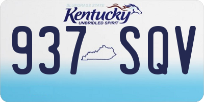 KY license plate 937SQV